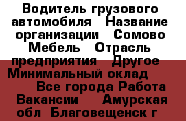 Водитель грузового автомобиля › Название организации ­ Сомово-Мебель › Отрасль предприятия ­ Другое › Минимальный оклад ­ 15 000 - Все города Работа » Вакансии   . Амурская обл.,Благовещенск г.